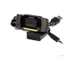 Exegate EX286182RUS Веб-камера ExeGate GoldenEye C920 Full HD {матрица 1/3" 2 Мп, 1920х1080, 1080P, USB, микрофон с шумоподавлением, фокус, универсальное крепление, кабель 1,5 м, Win Vista/7/8/10}