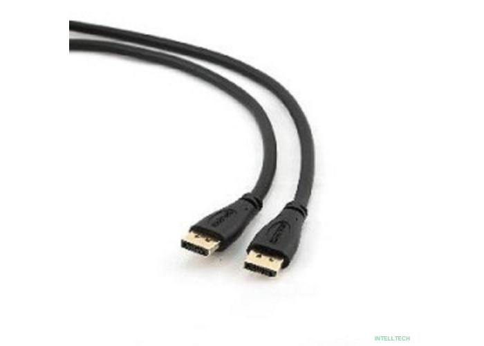 Кабель DisplayPort Gembird/Cablexpert , 1м, 20M/20M, черный, экран, пакет(CC-DP-1M)