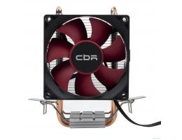 CBR-CC-2800-PWM Кулер для процессора, Al+Cu, 2 heat pipes, Socket 775/1155/1156/1150/1151/1200/1700/940/AM2/АМ2+/АМ3/AM3+/FM1/FM2/AM4/AM5, TDP 95W, 90mm Fan, 1600RPM, HB, PWM, 4pin, 26db