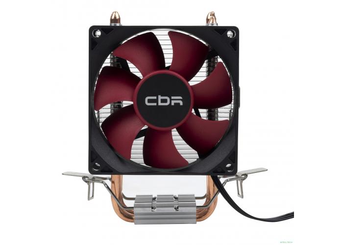 CBR-CC-2800-PWM Кулер для процессора, Al+Cu, 2 heat pipes, Socket 775/1155/1156/1150/1151/1200/1700/940/AM2/АМ2+/АМ3/AM3+/FM1/FM2/AM4/AM5, TDP 95W, 90mm Fan, 1600RPM, HB, PWM, 4pin, 26db