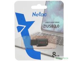 Netac USB Drive 8GB U197 NT03U197N-008G-20BK USB2.0 черный/красный