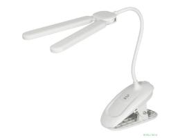 ЭРА Б0057207 Настольный светильник NLED-512-6W-W светодиодный аккумуляторный на прищепке белый 
