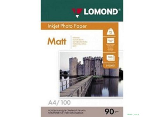 LOMOND 0102001 Матовая бумага 1х A4, 90г/м2, 100 листов 