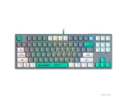 Клавиатура проводная A4Tech Bloody S87 Energy grey/green (механическая, USB, for gamer, LED) (S87 USB ENERGY ASH)