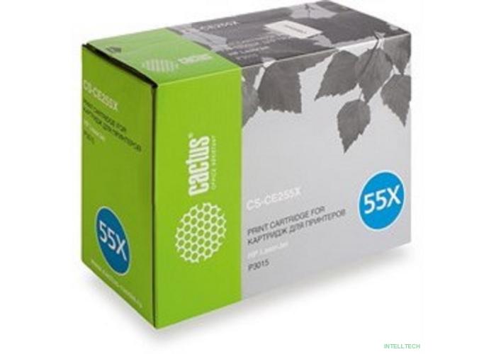 CACTUS CS-CE255XS Картридж для принтеров  LaserJet P3015, черный, 12500 стр.