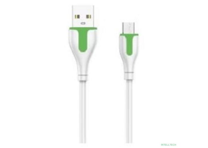 LDNIO LS571/ USB кабель Micro/ 1m/ 2.1A/ медь: 60 жил/ White&Green