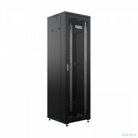 NTSS Шкаф напольный универсальный серверный NTSS R 18U 600х600мм, 4 профиля 19, двери перфорированная и перфорированная, боковые стенки съемные, регулируемые опоры, разобранный, черный RAL 9005 NTSS-R