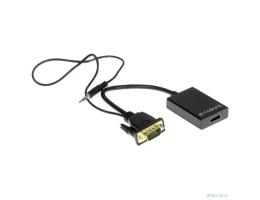 Cablexpert A-VGA-HDMI-01 Адаптер VGA (M) + аудио-> HDMI (F), 0.15 м, питание от USB