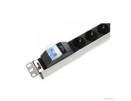 REM Вертикальный блок розеток Rem-16 с авт. 16А, 25 Shuko, 16A, алюм., 42-48U, шнур 3 м. (R-16-25S-A-1820-3)