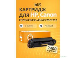 Bion BCR-CE285/CB435-436/C725/C712 Картридж для HP LJ P1006/1505/M1120/1522;Pro P1102/1214/M1132/1212/1217/1218;Canon MF3010;LBP-6000/6020/MF-3250/3100/3050/3150/3018/3108}(2400  стр.),Черный, с чипом