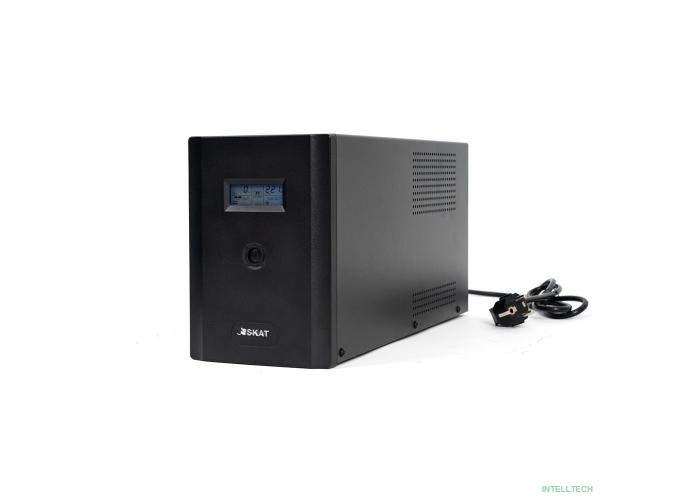 ИБП Бастион SKAT-UPS 3000-IN-4x9 {Line-Interactive, 3000ВА/1800 Вт, на пол, LCD-дисп, 2x EURO + 2х C13, USB/ RJ-45, АКБ 4х 9 Ач, МПТ} (453)