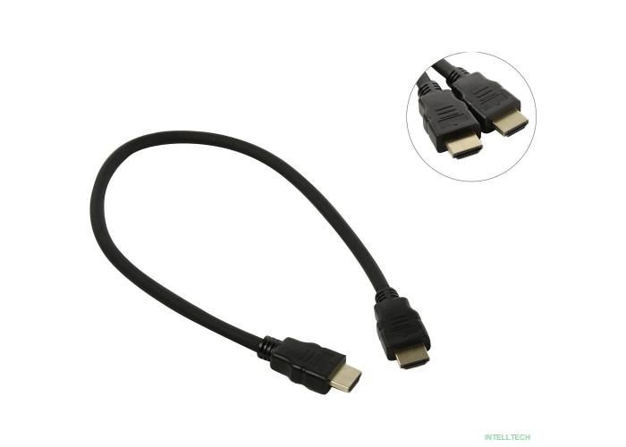Exegate EX287728RUS Кабель HDMI ExeGate EX-CC-HDMI2-0.5 (19M/19M, 0,5м, v2.0, 4K UHD, Ethernet, позолоченные контакты)