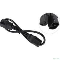 Exegate EP280619RUS Кабель монитор - компьютер (UPS->устройство) ExeGate Power EC-0,5P (IEC 320 С13->С14) VDE-250V-3*0.5mm2-медь, черный, 0.5м.