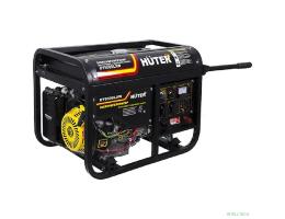 Huter DY6500LXW 64/1/18 Электрогенератор {с колёсами и аккум четырехтактный,5000Вт, 220В/50Гц,81Дб,принудит охлаждение,бак 22 л,расход бенз 374 г/кВтч,расход масла 6,8 г/кВтч,габариты700х535х570 74кг}