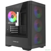 Powercase Корпус Mistral Micro A13B, Tempered Glass, 4x120mm FRGB fan, чёрный, mATX  (CMMA13B-L4)