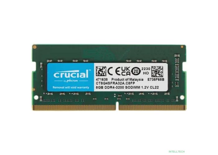 Crucial DDR4 SODIMM 8GB CT8G4SFRA32A PC4-25600, 3200MHz 