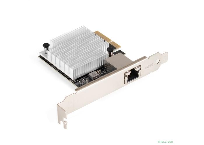 Exegate EX296225RUS Сетевой адаптер ExeGate EXE-107S (PCI-E x4 v3.0, 1xRJ45, UTP 100Mbps/1000Mbps/2.5Gbps/10Gbps Marvell AQC107S)
