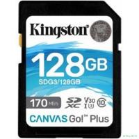 SecureDigital 128Gb Kingston Canvas Go Plus SDXC UHS-I U3 V30 (170/90 Mb/s) SDG3/128GB