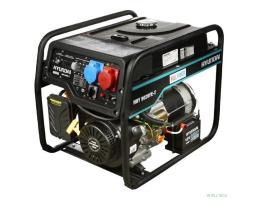 HYUNDAI [HHY 9020FE-T] Генератор бензиновый { Запуск ручной/электро, HYUNDAI IC420, 4-х такт, дв. 16 л.с., 420 см3, 230-400В/50Гц, 6,5 кВт/nom 6,0 кВт, Вес 86 кг }