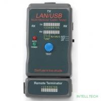 Gembird NCT-2 Тестер LAN Cablexpert , 100/1000 Base-TX,  для UTP, STP, RJ-11, USB-кабеля