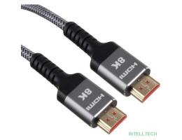 iOpen ACG859A-1.0 Кабель интерфейсный HDMI-HDMI 19M/M,ver. 2.1 8KX60Hz (Econom) оплетка 1m
