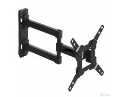 Kromax GALACTIC-12 black, Кр. стал. наст. для TV 15"-42", max 25 кг, 5 ст св., нак. -3+10, пов. 180°, от ст. 46-328 мм, max VESA 200x200 мм.