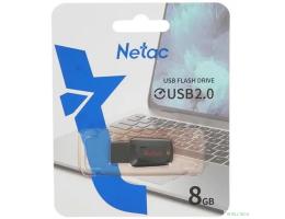 Netac USB Drive 8GB U197 NT03U197N-008G-20BK USB2.0 черный/красный