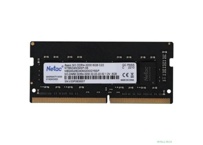 Netac SO-DIMM DDR4 8GB PC25600 3200MHz CL22 1.2V (NTBSD4N32SP-08)