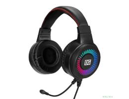 Exegate EX295316RUS Полноразмерные игровые наушники с микрофоном (гарнитура) ExeGate Gaming HS-520G (USB, 2x3.5мм, динамик 40мм, 20-20000Гц, длина кабеля 2.5м, регулировка громкости, RGB подсветка)