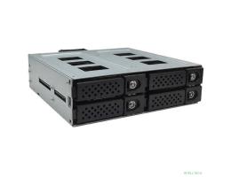 Procase G2-104-SATA3-BK {Hot-swap корзина 4 SATA3/SAS 12G,черный,с замком,hotswap mobie rack 2,5" HDD(1x5,25),4*SATA,2xFAN 40x15mm}