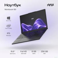 Hiper Workbook I151 [FWBC151-I312UR08N2FABWPG] Black 15.6