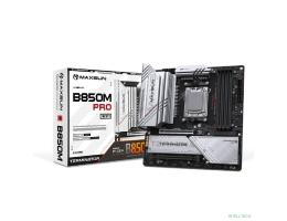 MAXSUN MS-Terminator B850M PRO WIFI (Socket AM5, mATX, 4*DDR5(192Gb), DP/HDMI, 2*SATA3, 3*M.2, 1*PCIEx16/1*PCIEx4, 1* Type-C, 4*USB 2.0, 4*USB 3.2, LAN 1*2.5G, SPDIF, WiFi 6E, RTL)