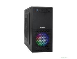 Exegate EX296390RUS Корпус Minitower ExeGate mEVO-7807-XP500 (mATX, БП XP500 с вент. 12см, 1*USB+1*USB3.0, черный, 1 вент. 12см с RGB подсветкой)