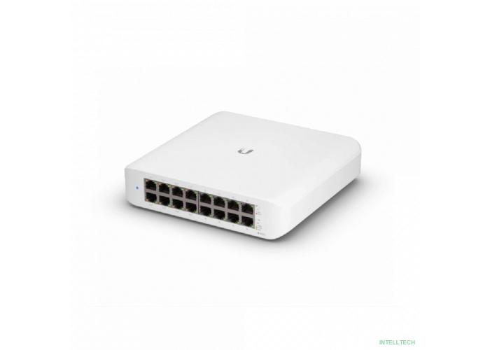 UBIQUITI USW-LITE-16-POE PoE-коммутатор, 16х 1G RJ45, раздача 45 Вт