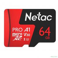 Micro SecureDigital 64GB Netac MicroSD P500 Extreme Pro, Retail version card only [NT02P500PRO-064G-S]