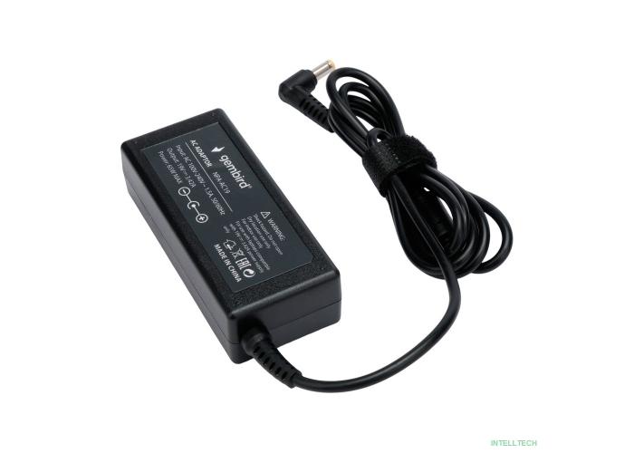 Gembird Блок питания для ноутбуков Asus, Toshiba 19В/3,42А, 65Вт, 1 штекер 5,5х2,5мм (NPA-AC19)