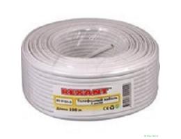 Rexant (01-5101) Кабель телефонный ШТЛП 4 жилы Cu, белый, 100м Rexant (01-5101) Кабель телефонный ШТЛП 4 жилы Cu, белый, 100м