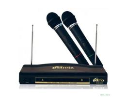 RITMIX RWM-220 {2 микрофона: 87.5 МГц - 92 МГц; раб. частоты: 100 Гц - 10 000 Гц;Чувств.: -30 дБ +/-3 дБ; пит. системы: AC 220 в  / 500 мА}