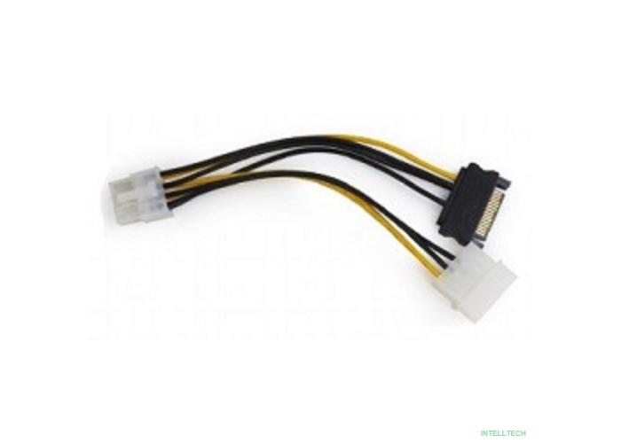 Cablexpert Разветвитель питания Molex+SATA->PCI-Express 8pin, для подключения в/к PCI-Е (8pin) к б/п ATX (CC-PSU-82)