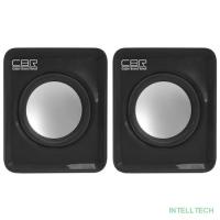 CBR CMS 90 Black, Акустическая система 2.0, питание USB, 2х3 Вт (6 Вт RMS), материал корпуса пластик, 3.5 мм линейный стереовход, регул. громк., цвет чёрный