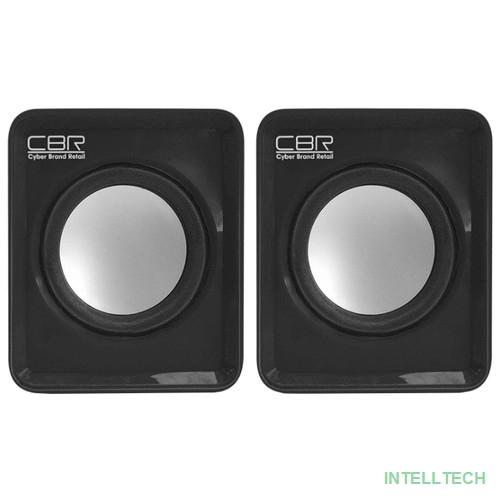 CBR CMS 90 Black, Акустическая система 2.0, питание USB, 2х3 Вт (6 Вт RMS), материал корпуса пластик, 3.5 мм линейный стереовход, регул. громк., цвет чёрный