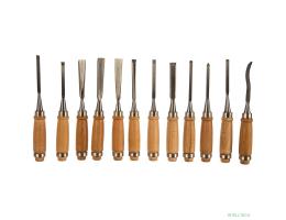 STAYER Набор: Стамески "PROFI" фигурные, с деревянной ручкой, 12шт [1835-H12_z01]