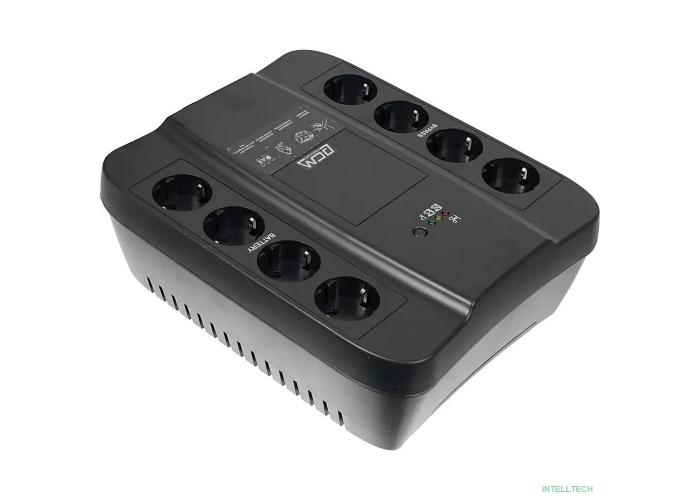 PowerCom SPD-650U ИБП {Line-Interactive, 650VA / 390W, Tower, Schuko, USB} (688275)