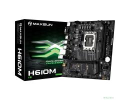 MAXSUN MS-Challenger H610M (Socket 1700, mATX, 2*DDR4, VGA/HDMI/DP, 3*SATA3, 1*M.2, 1*PCIEx16/1*PCIEx1, 4*USB2.0, 2*USB 3.2 Gen1, LAN 1*1G, RTL)