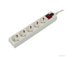 BURO Сетевой фильтр, 5 розеток, 10 метров, (500SH-10-W), белый (коробка) {992302}