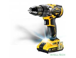 Hanskonner HCD1865BL Дрель акк [HCD1865BL] { б/щ, 18В, Li-Ion, 2скор, 2 акк. 2,4 Ач, 65Нм, 13мм,БЫСТР.ЗАРЯД }