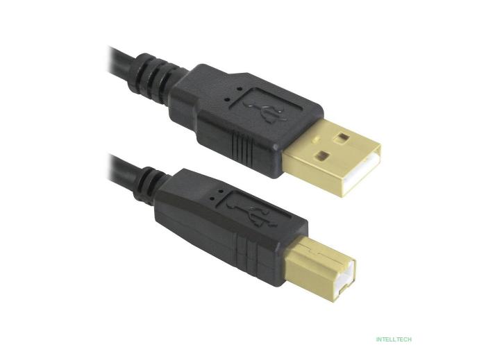 Defender USB04-10 PRO Кабель USB 2.0  для соед. 3.0м AM/BM , зол.конт, 2фер.фил.  (87431)