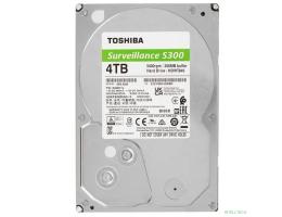 4TB Toshiba Surveillance S300 (HDWT840UZSVA) {SATA 6.0Gb/s, 5400 rpm, 256Mb buffer, 3.5" для видеонаблюдения}