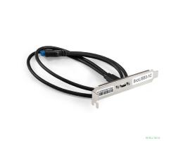 Exegate EX298296RUS Планка портов в корпус Type-C ExeGate BrctUSB3-1C (USB 3.2 Gen1 20pin (IDC 20pin F) --> USB 3.2 Gen1 Type-Cf, кабель 30см)