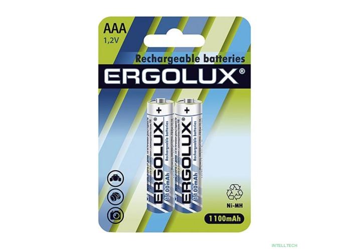 Ergolux AAA-1100mAh Ni-Mh BL-2 (NHAAA1100BL2, аккумулятор,1.2В)  (2 шт. в уп-ке)